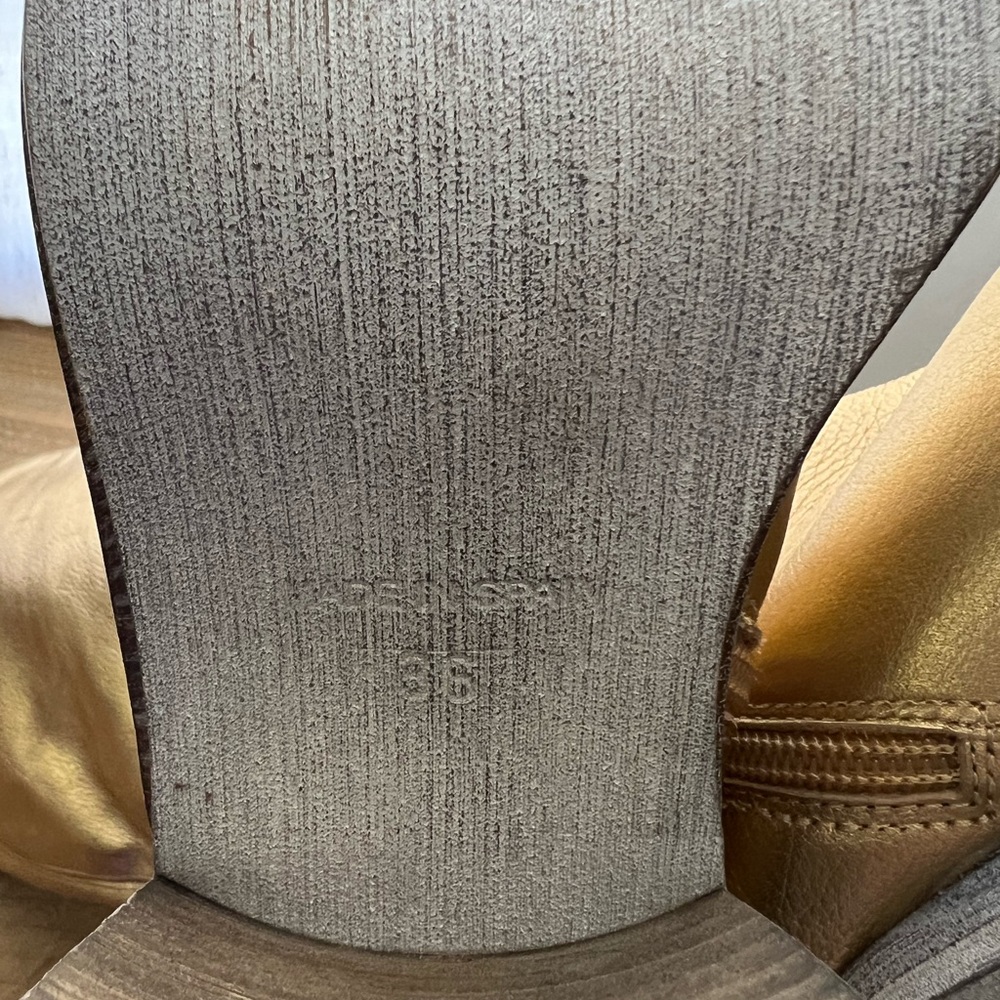 Free People Essential Tall Slouch Boots in Gold Size 36 New - Picture 9 of 12